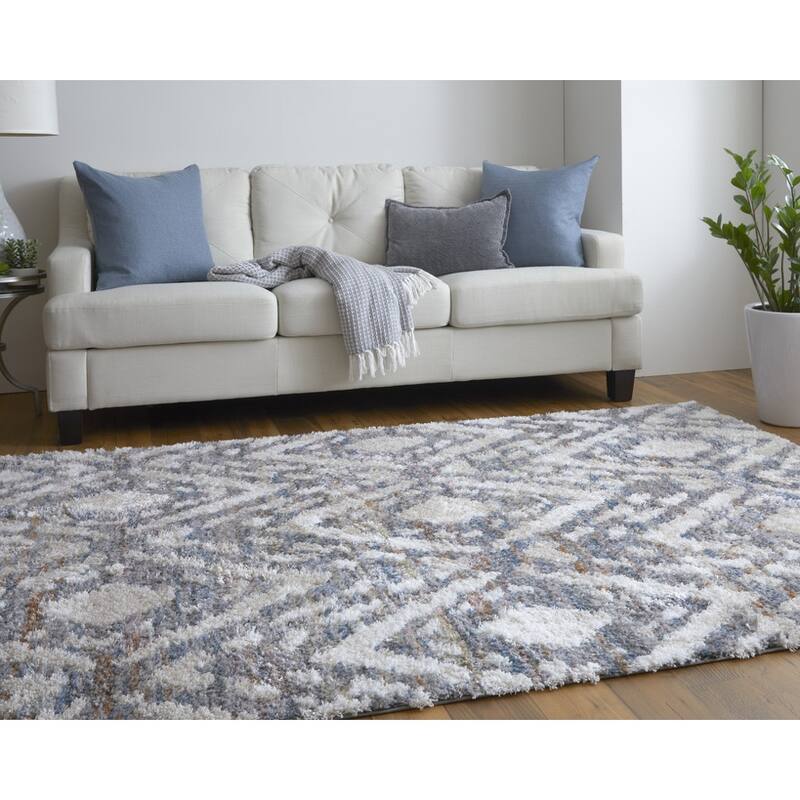 Wehin Power Loomed Geometric Stain Resistant Soft Durable Area Rug By HomeRoots - 8' x 10'