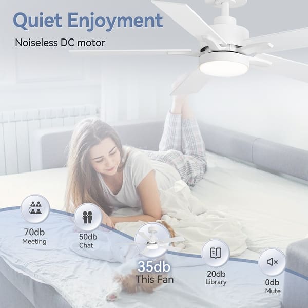 dimension image slide 11 of 15, 42/48/52/56/62-IN LED Ceiling Fan with Light Kit and Remote(5/7-Blade)