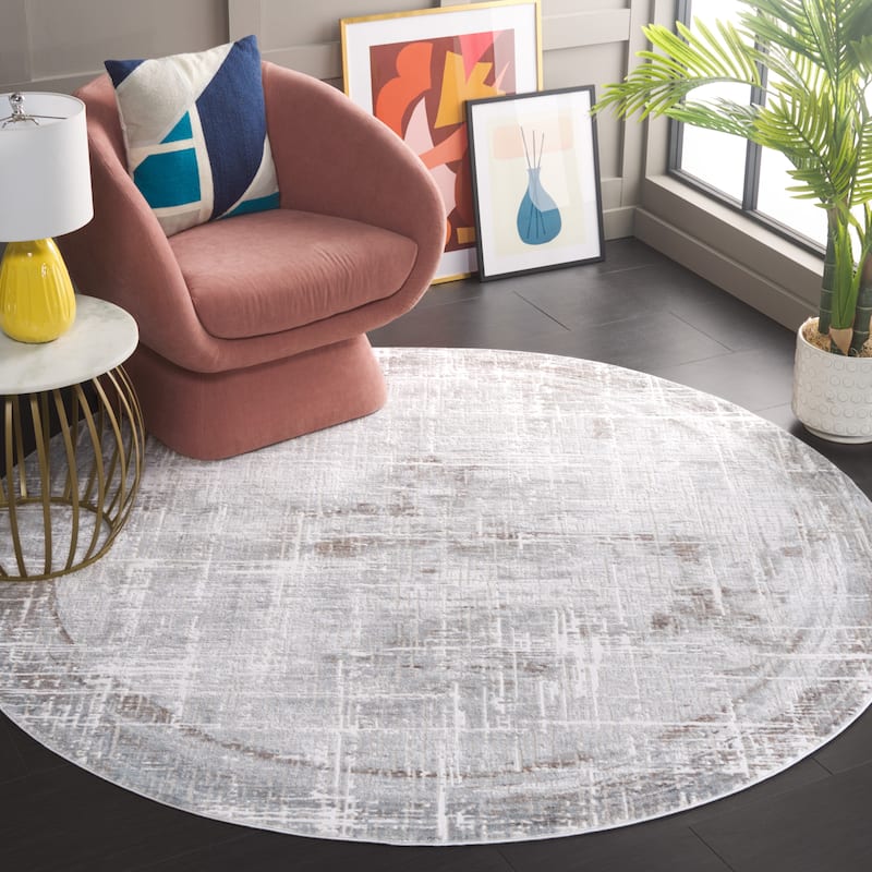 SAFAVIEH Platinum Amey Glam Abstract Rug