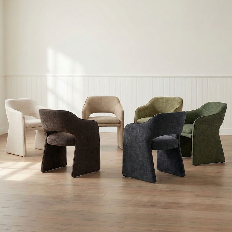 Upholstered Fabric Dining Armchair (Set of 2)