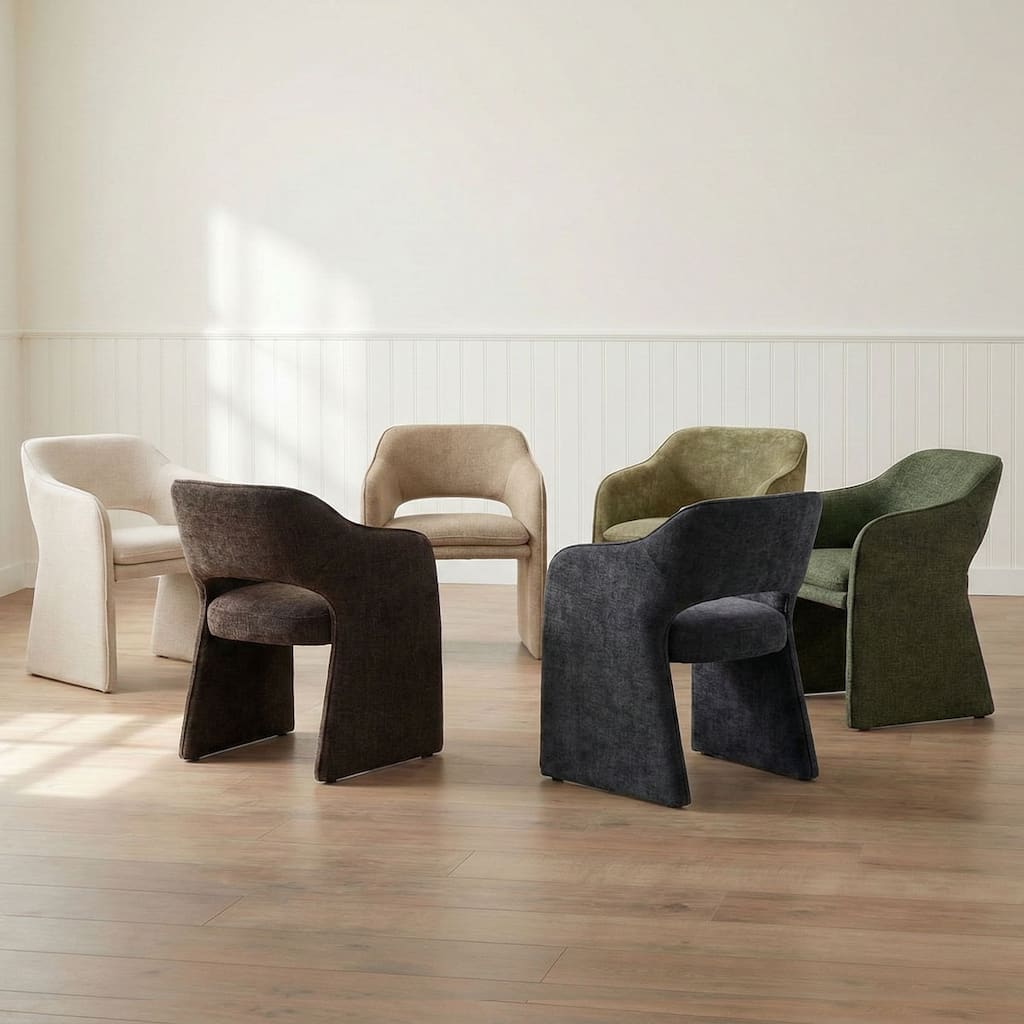 Upholstered Fabric Dining Armchair (Set of 2)