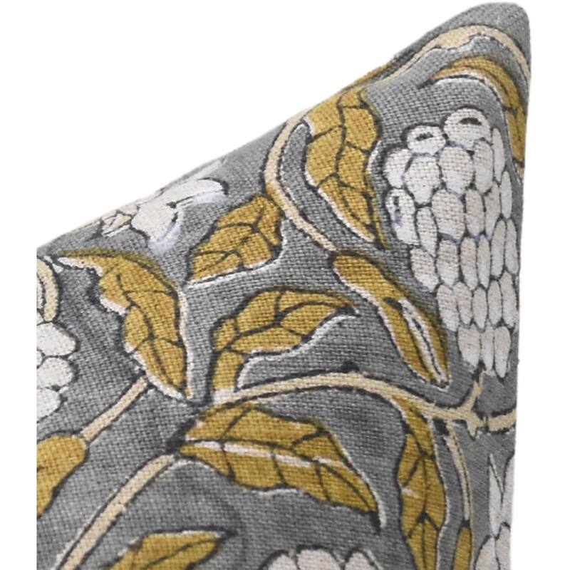 Fabdivine Linen Farmhouse Block print pillow Cover