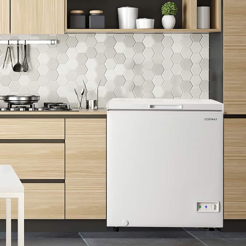 Costway 5 Cubic Feet Chest Freezer w/Removable Storage Basket Deep - See Details