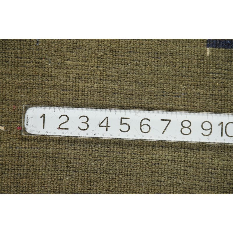 Little Animals Green Gabbeh Indian Accent Rug Handmade Wool Carpet - 2'11" x 5'3"