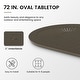 preview thumbnail 3 of 4, 72" Cast Aluminum Oval Patio Dining Table with 2" Umbrella Hole