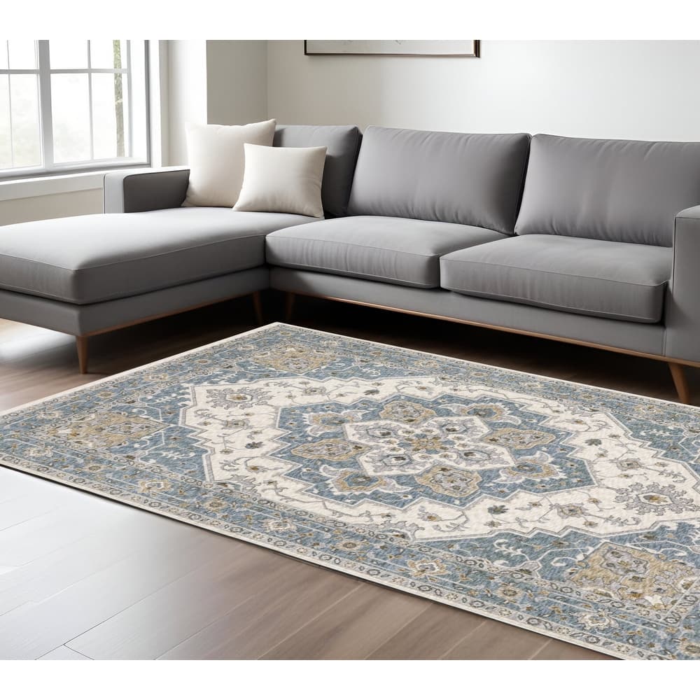 HomeRootsMedallion Traditional Runner Area Rug