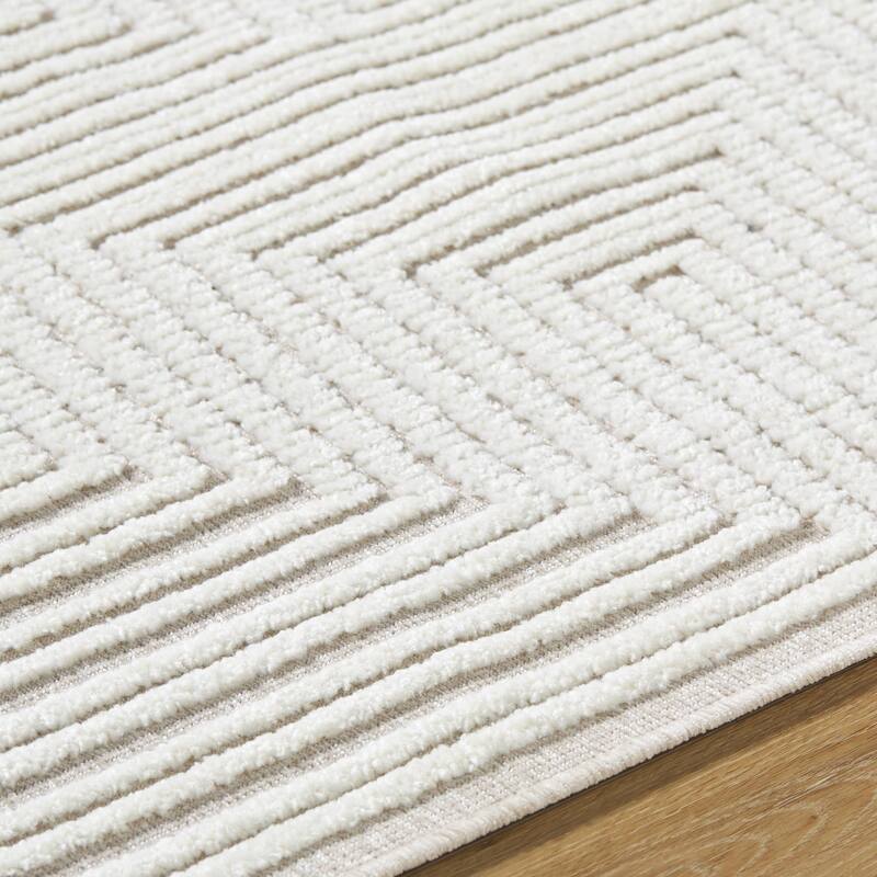 Livabliss Lyna Modern & Contemporary Diamond Washable Area Rug
