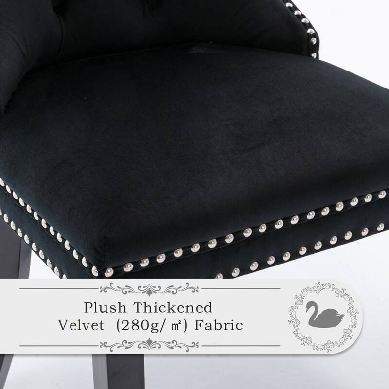 Tufted Naliheads Solid Wood Upholstered Dining Chairs Set of 6