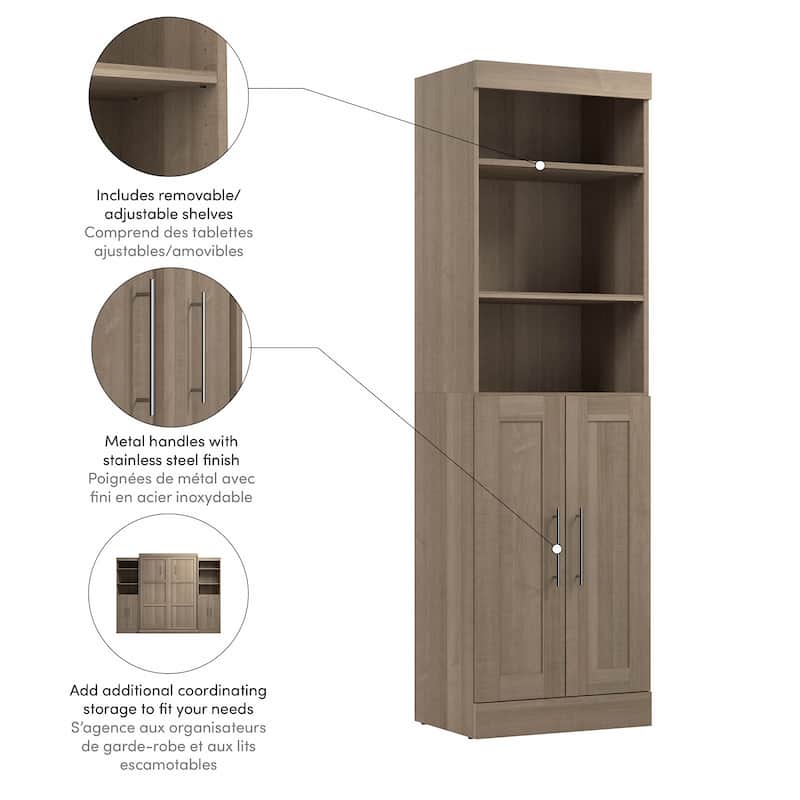 Pur 25W Closet Organizer with Doors by Bestar - Closet Organizer