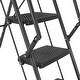 preview thumbnail 8 of 10, Black 6-Step Compact Metal Step Stool Ladder
