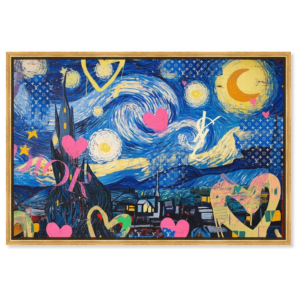 Starry Night Graffiti Canvas by Art Remedy