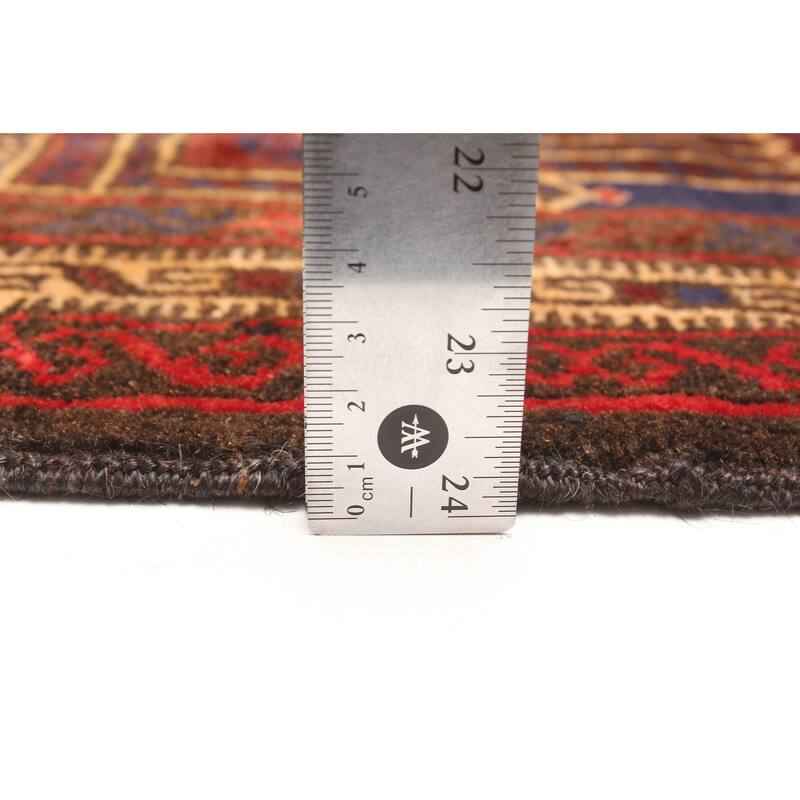 ECARPETGALLERY Hand-knotted Teimani Red Wool Rug - 2'11 x 4'6