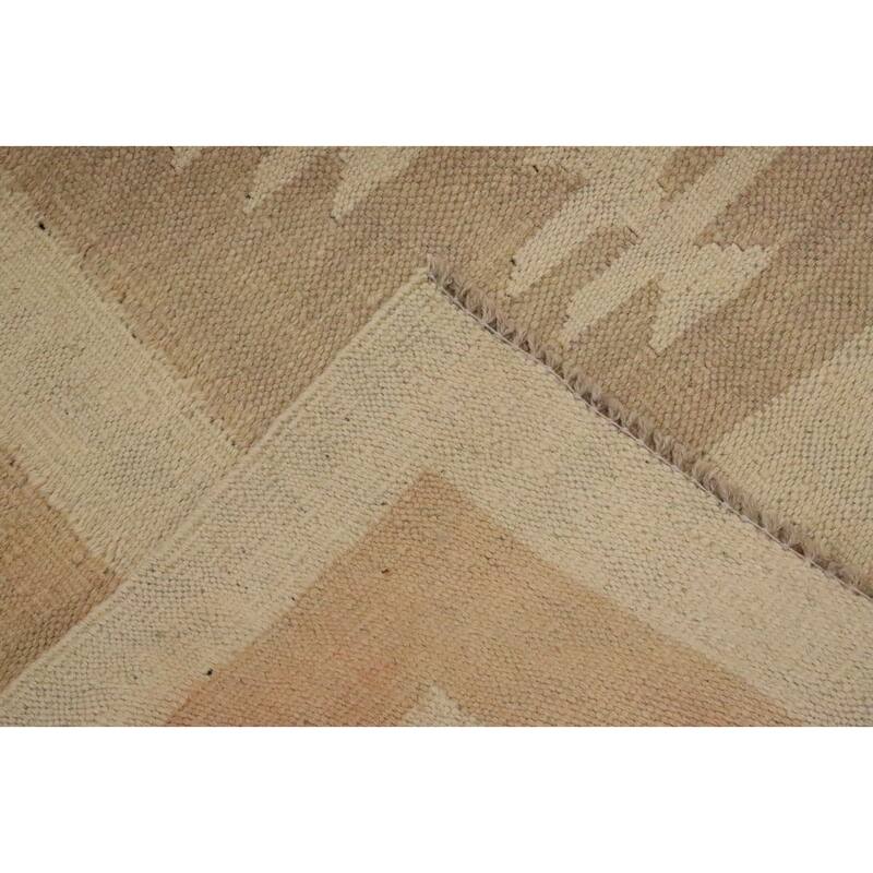 Hand Woven Oriental 100% Wool Carpet Southwestern Tribal Brown Kilim Area Rug - 5' 10'' X 4' 0''