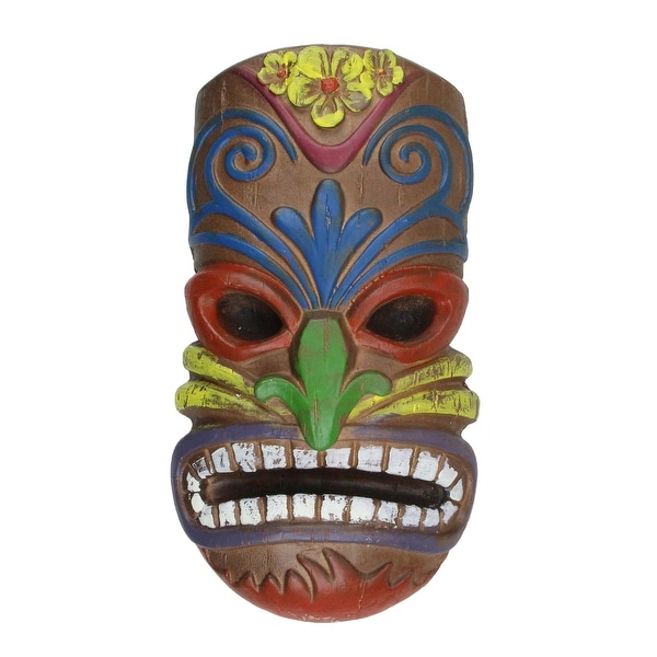 13.5" Hawaiian Tiki Mask Hanging Summer Wall Decor - N/A