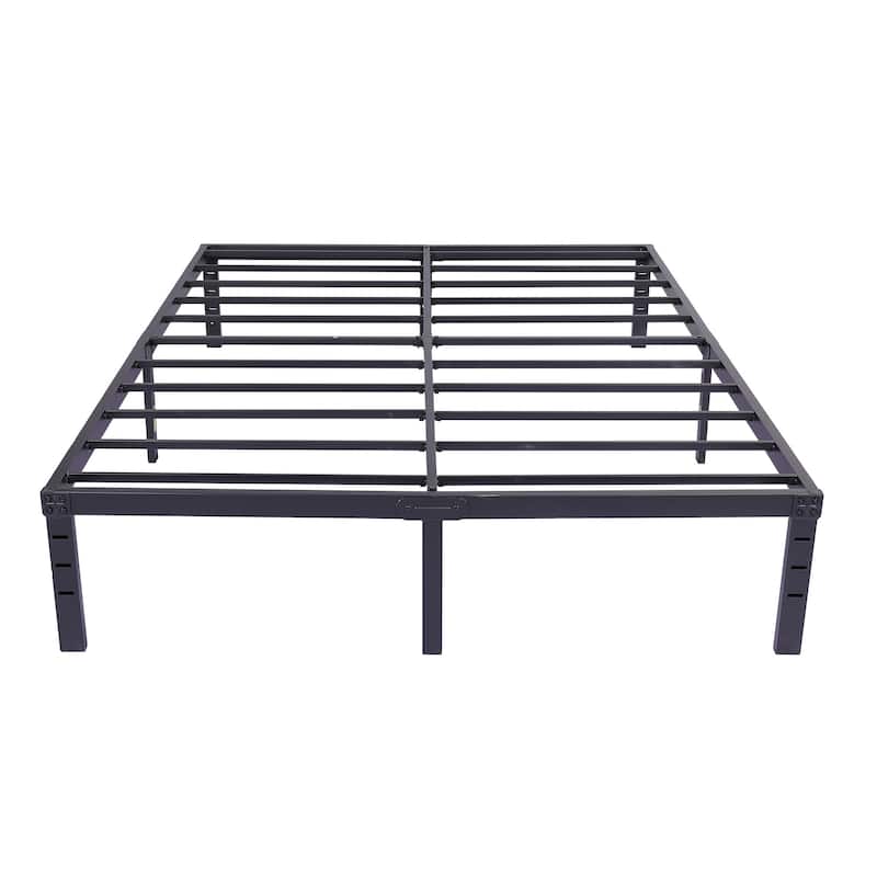 alazyhome 14 inch Metal Platform Bed Frame Steel Slat