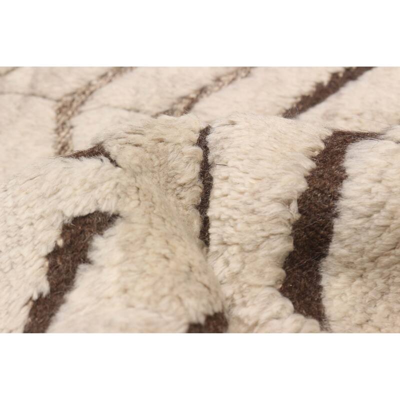 ECARPETGALLERY Hand-knotted Tangier Ivory Wool Rug - 8'5 x 11'7