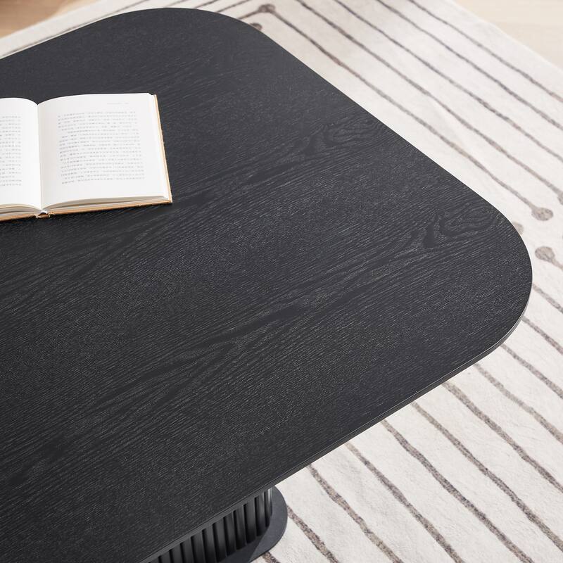 Coffee Table Oak Wood Surface And Metel Feet