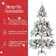 preview thumbnail 4 of 53, 6ft or 7ft Artificial Snow Flocked Christmas Tree with Metal Stable Stand Base for Indoor and Outdoor Holiday Decoration