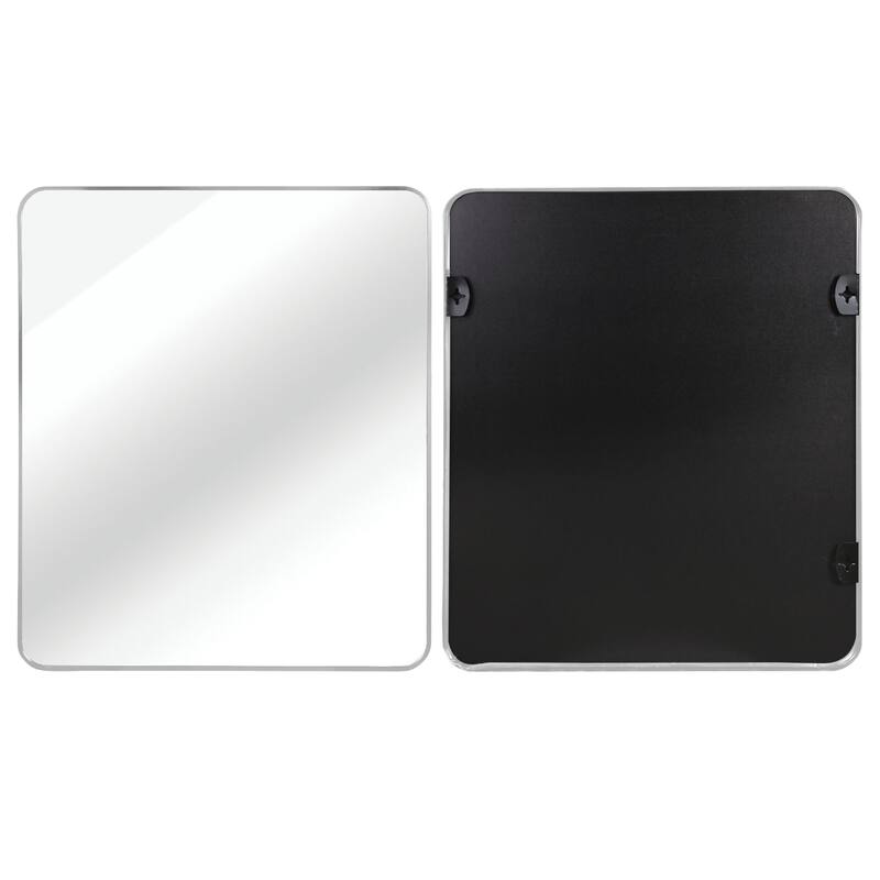 30 "X36" Rectangular Bathroom Wall Mirror,The Brushed Frame Of Rectangular Mirror Is Premium Anti-Rust Aluminum Alloy