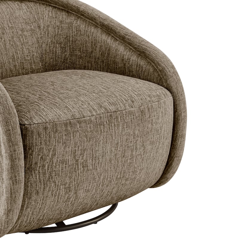 NPD Furniture Margareth Fabric Swivel Accent Arm Chair