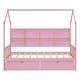 preview thumbnail 4 of 37, Modern Wooden House Bed Frame, Storage Shelves & Roof
