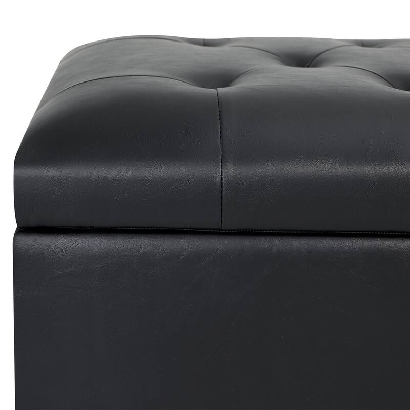 Adeco High End Classy Tufted Storage Ottoman Bench Footstool
