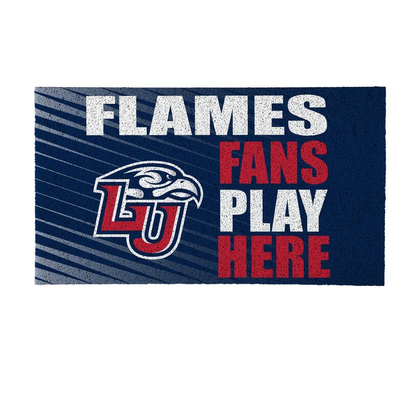 28 in. x 16 in. Liberty University "Fans Play Here" PVC Door Mat