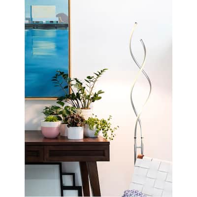 Brightech Embrace LED Floor Lamp - Silver