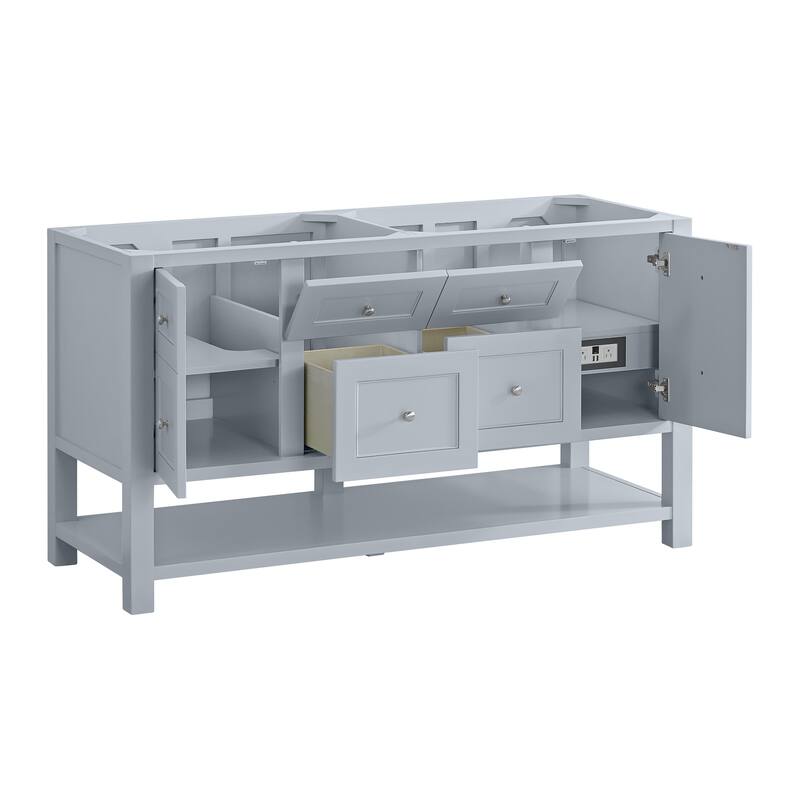 Breckenridge 60" Double Vanity, Serenity Blue - 60D