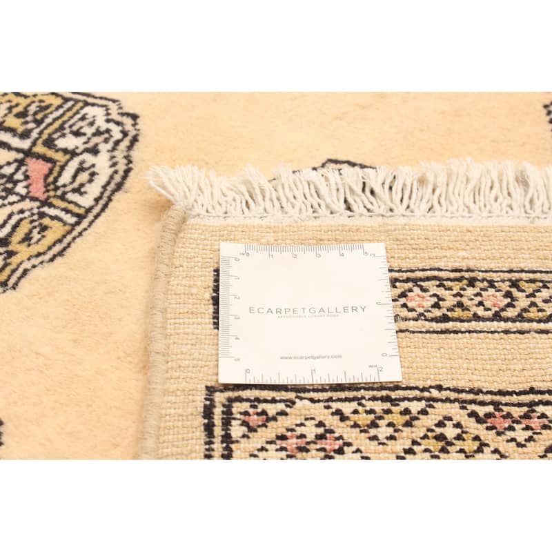 ECARPETGALLERY Hand-knotted Peshawar Bokhara Beige Wool Rug - 4'0 x 6'2