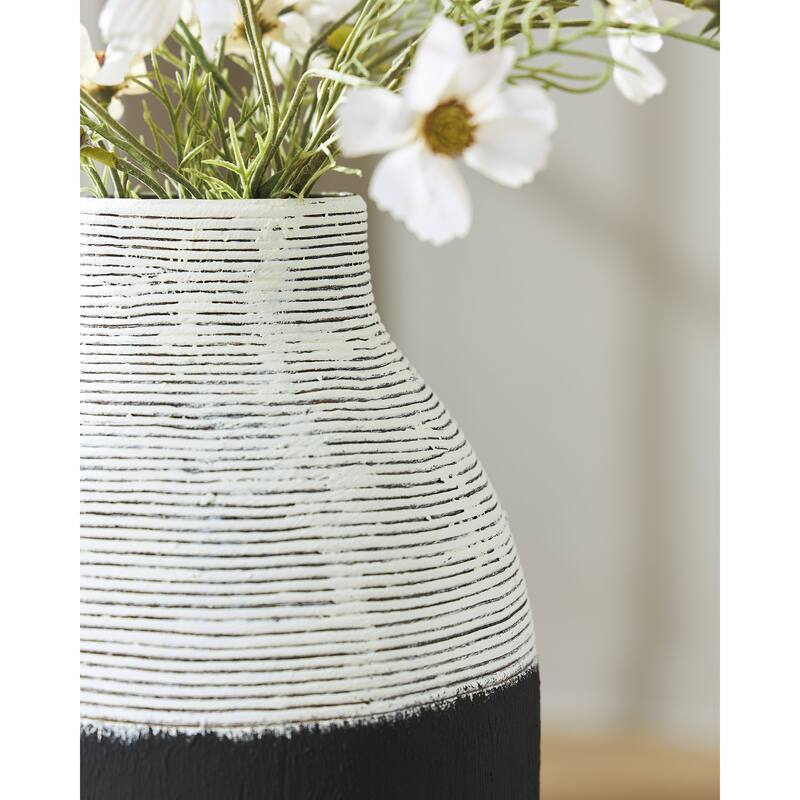 Signature Design by Ashley Girtha Antique Black/White Vase
