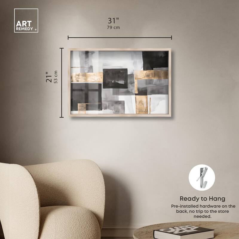 Graphite and Glimmer I Shadowbox by Art Remedy