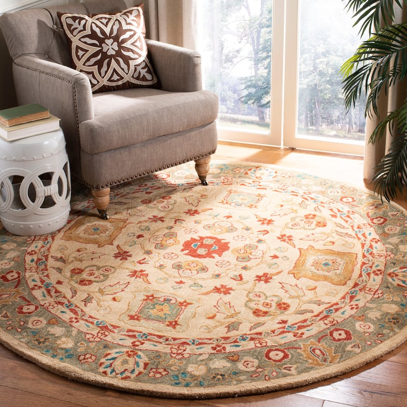 SAFAVIEH Handmade Anatolia Carol Traditional Oriental Hand-spun Wool Rug