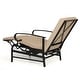 preview thumbnail 44 of 51, Outdoor Cushioned Chaise Lounge Adjustable Patio Reclining Lounge Chair, Recliner Lounge Chair & Bistro Table Set