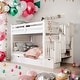 preview thumbnail 1 of 11, Modern Full Over Full Bunk Bed With Shelves And 6 Storage Drawers,Solid Construction for Kids White