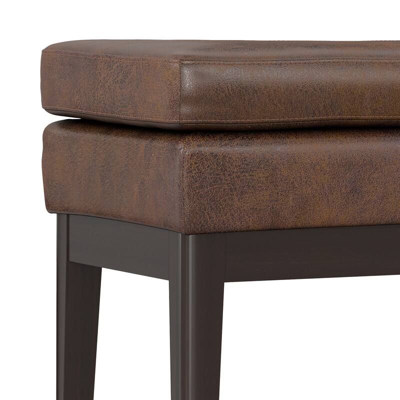 WYNDENHALL Bragg 27 inch Wide Mid Century Small Ottoman Bench