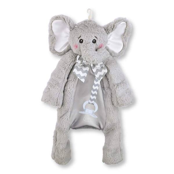 slide 2 of 3, Bearington Pacifier Pet - Elephant, Lil' Spout