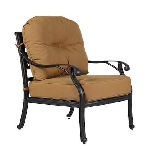 Ventura Cast Aluminum Club Chair with Cushion (Set of 2)