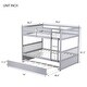 preview thumbnail 8 of 10, Rubber Wood Convertible 2 In 1 Full Over Full Bunk Bed with Twin Size Trundle for Kids and Baby