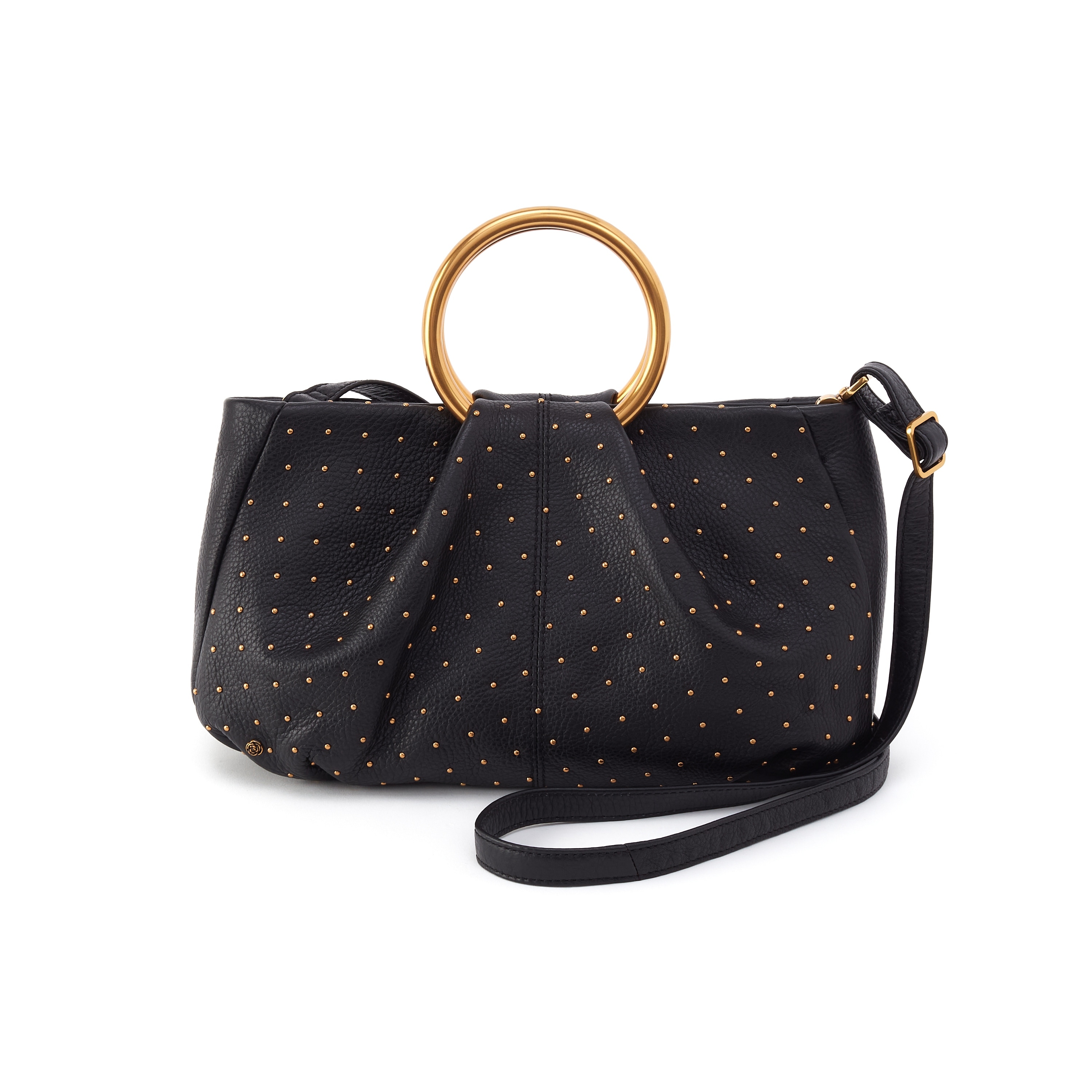 HOBO Sheila Studded Leather Hard Ring Satchel Bag
