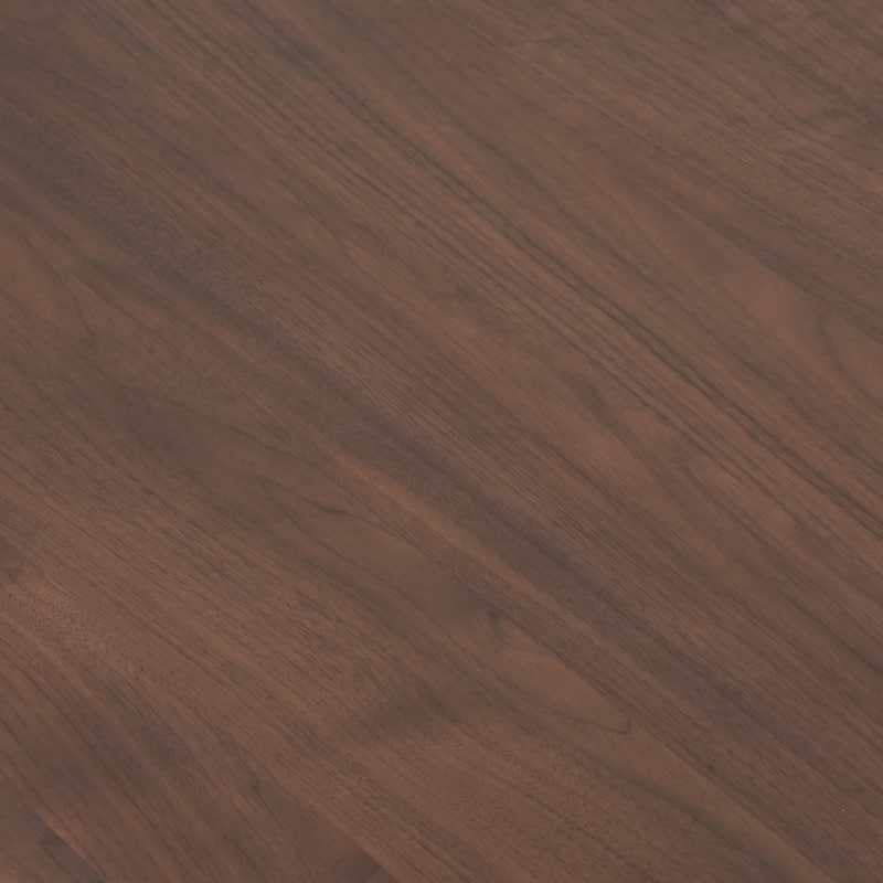 Joana 48 Inch Walnut and Black Steel Round Dining Table
