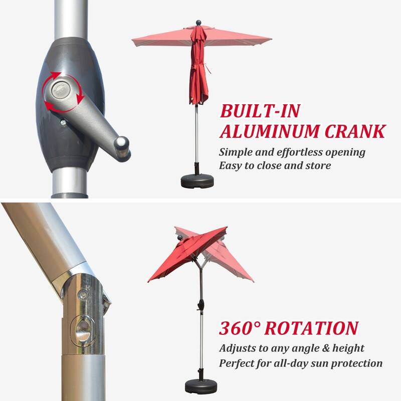 Domi Outdoor Living 6' x 4' Tilt Aluminum Patio Umbrella