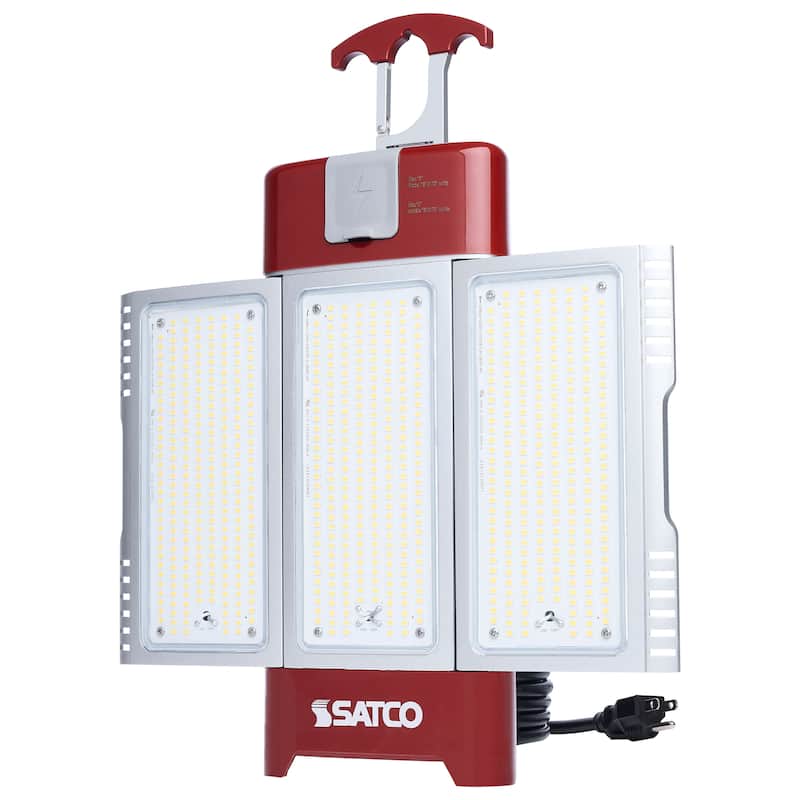 30/70/100/120 Watt LED Work Light with Remote 5000K CCT Red Finish 120V