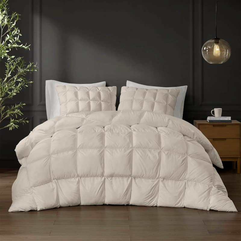 Madison Park Stay Puffed Overfilled Down Alternative Comforter - Full - Queen - Tan