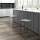 preview thumbnail 6 of 4, Martha Stewart Hastings Grey/ Black Counter Stool