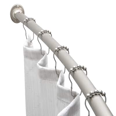 Bath Bliss Stainless Steel Curved Shower Rod - Stainless Steel