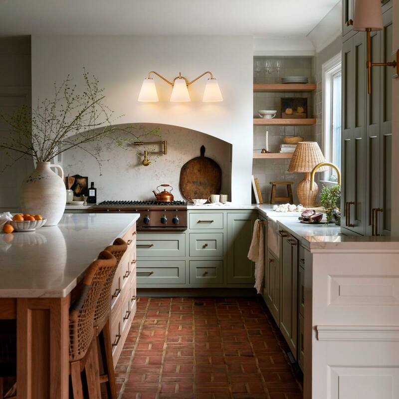 3-Light Bathroom Vanity Light with Frosted Glass