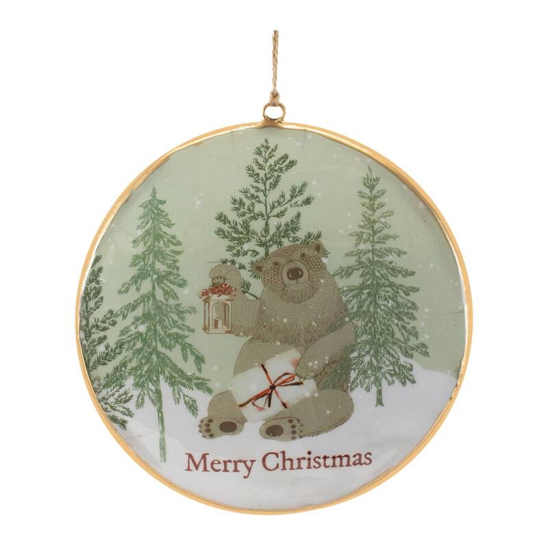 Woodland Christmas Sentiment Disc Ornament (Set of 6) - N/A