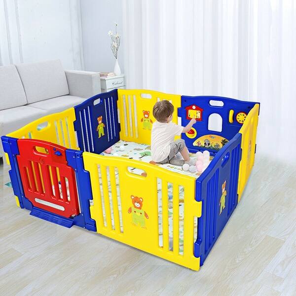 Shop Baby Playpen Kids 8 Panel Safety Play Center Yard On Sale Overstock 28421578