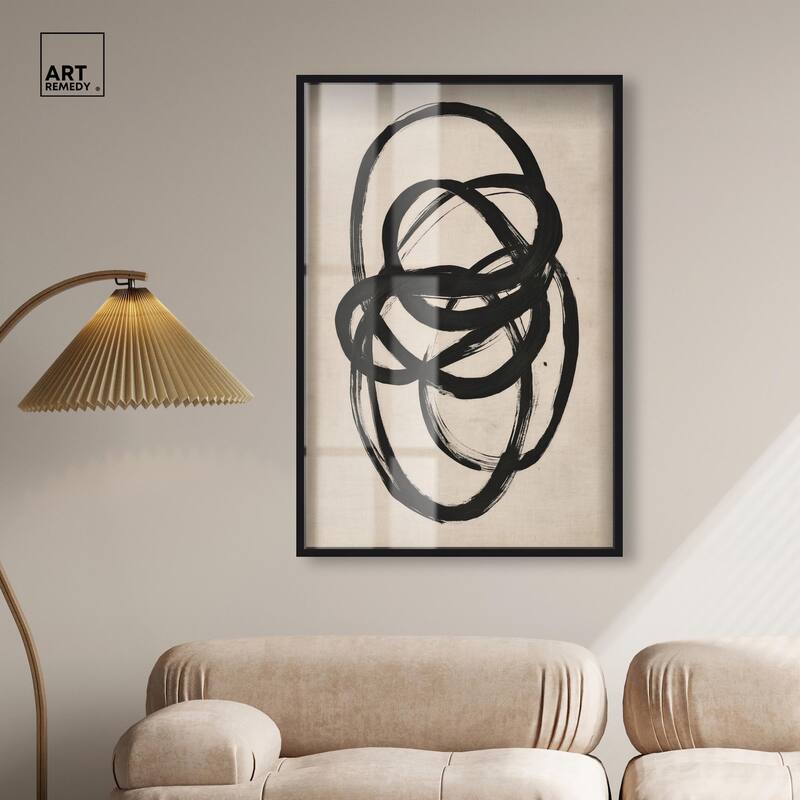 Beige Black I Shadowbox by Art Remedy